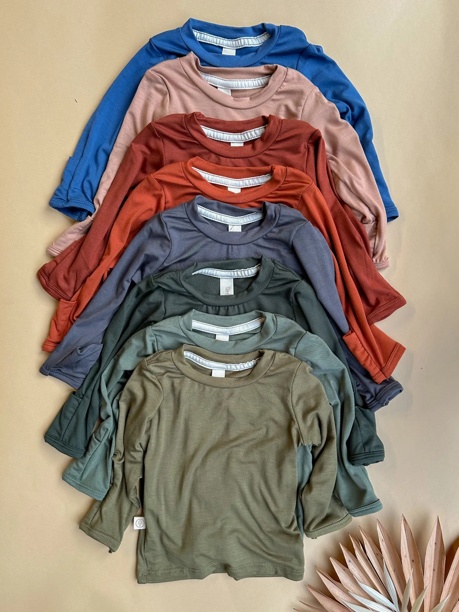 0/3m | Long Sleeve Essential Tee | Moss | Bamboo