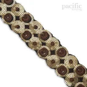 1 1/2" Dot Embroidery Iron-on Trim : 330012TR