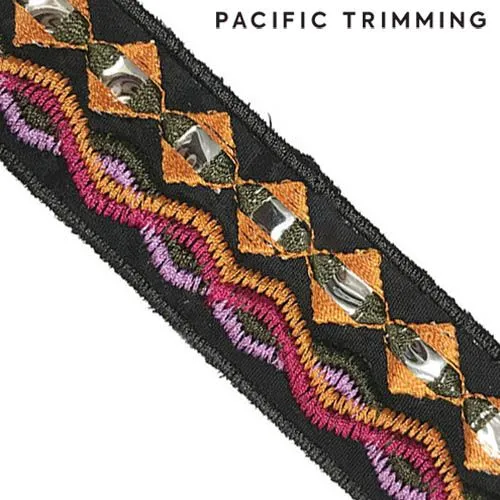 1 1/4" Sequin Embroidery Tape : ZST019BK