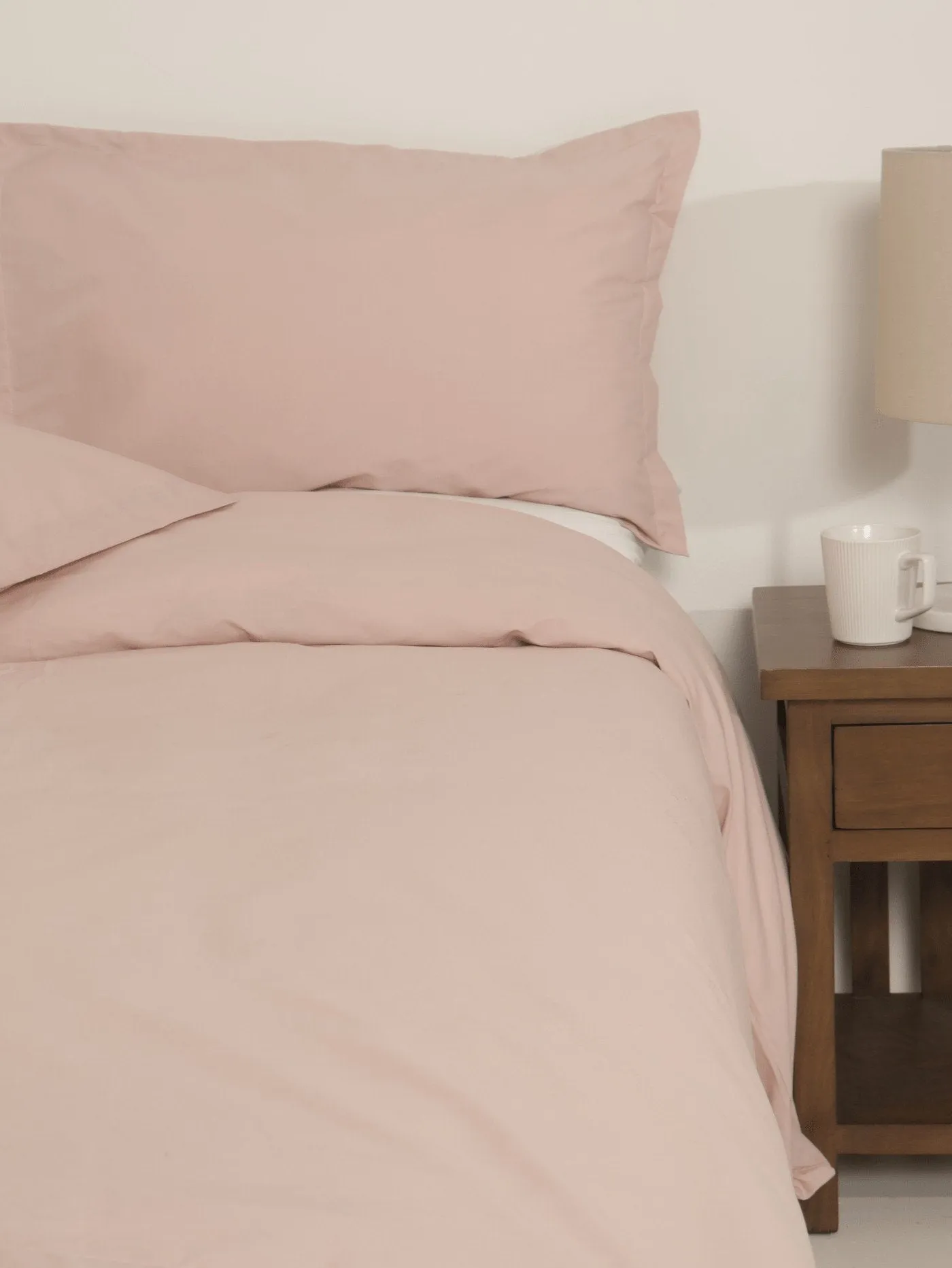 144tc Oxford Duvet Set - Blush