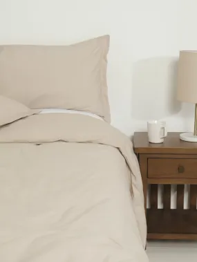 144tc Oxford Duvet Set - Stone