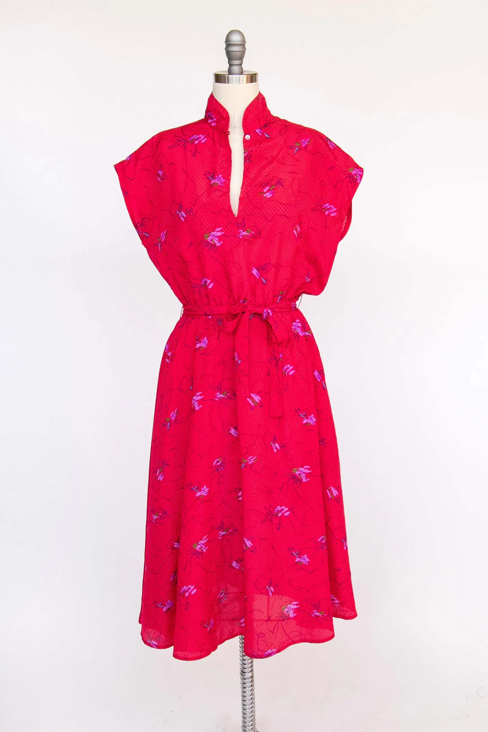 1980s Dress DVF Diane Von Furstenberg Printed Casual M