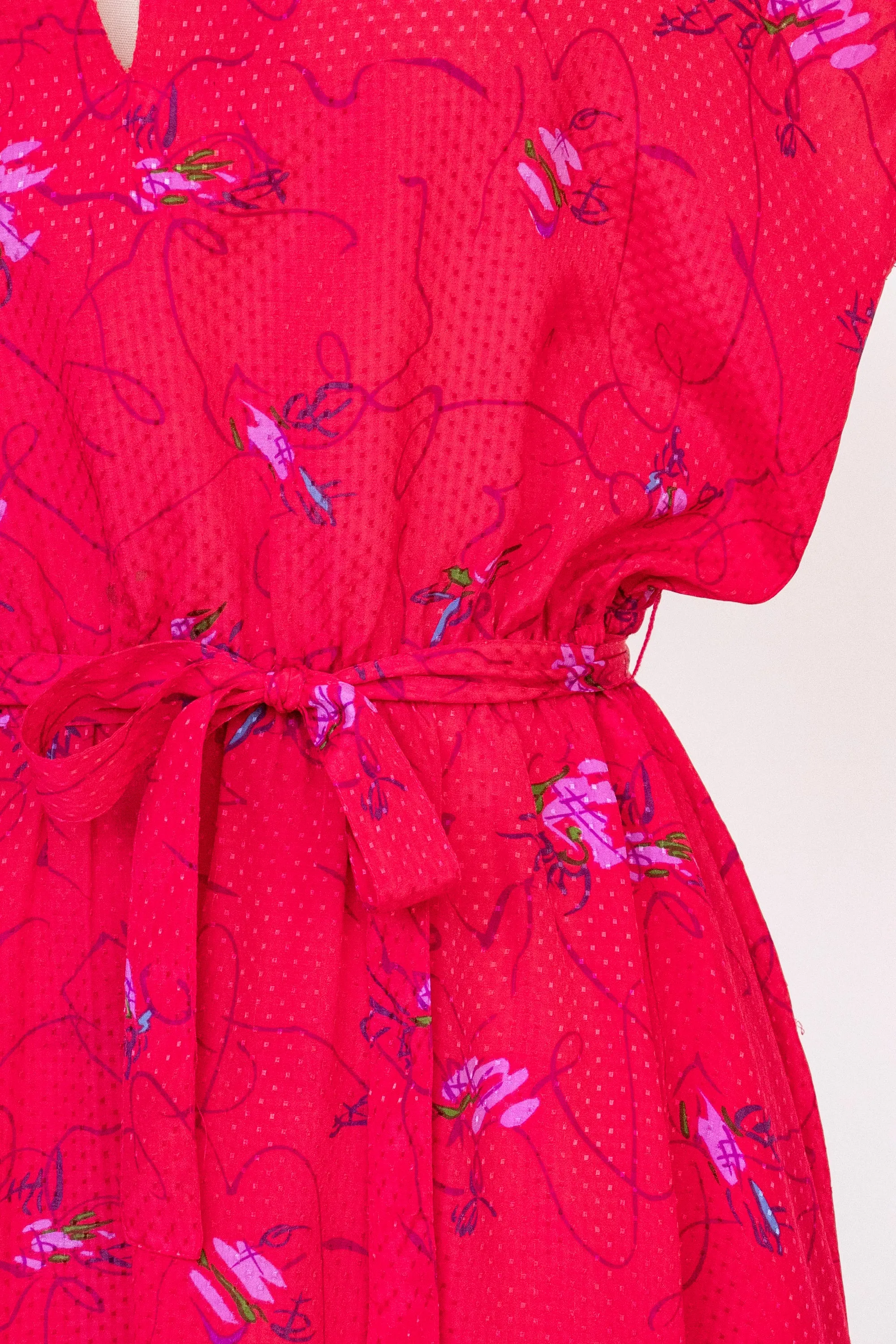 1980s Dress DVF Diane Von Furstenberg Printed Casual M