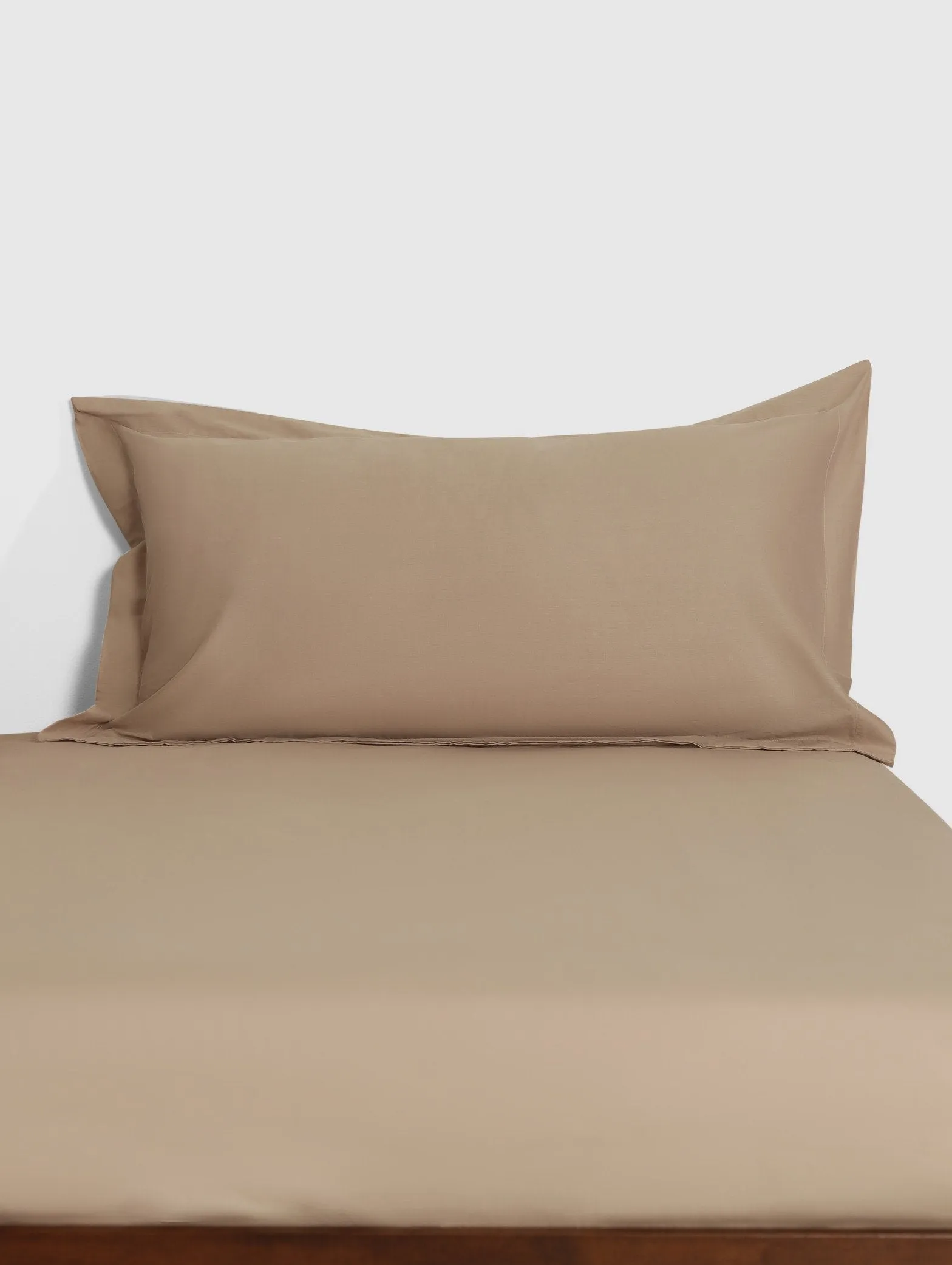 2 Pack 200TC Oxford King Pillowcases - Stone