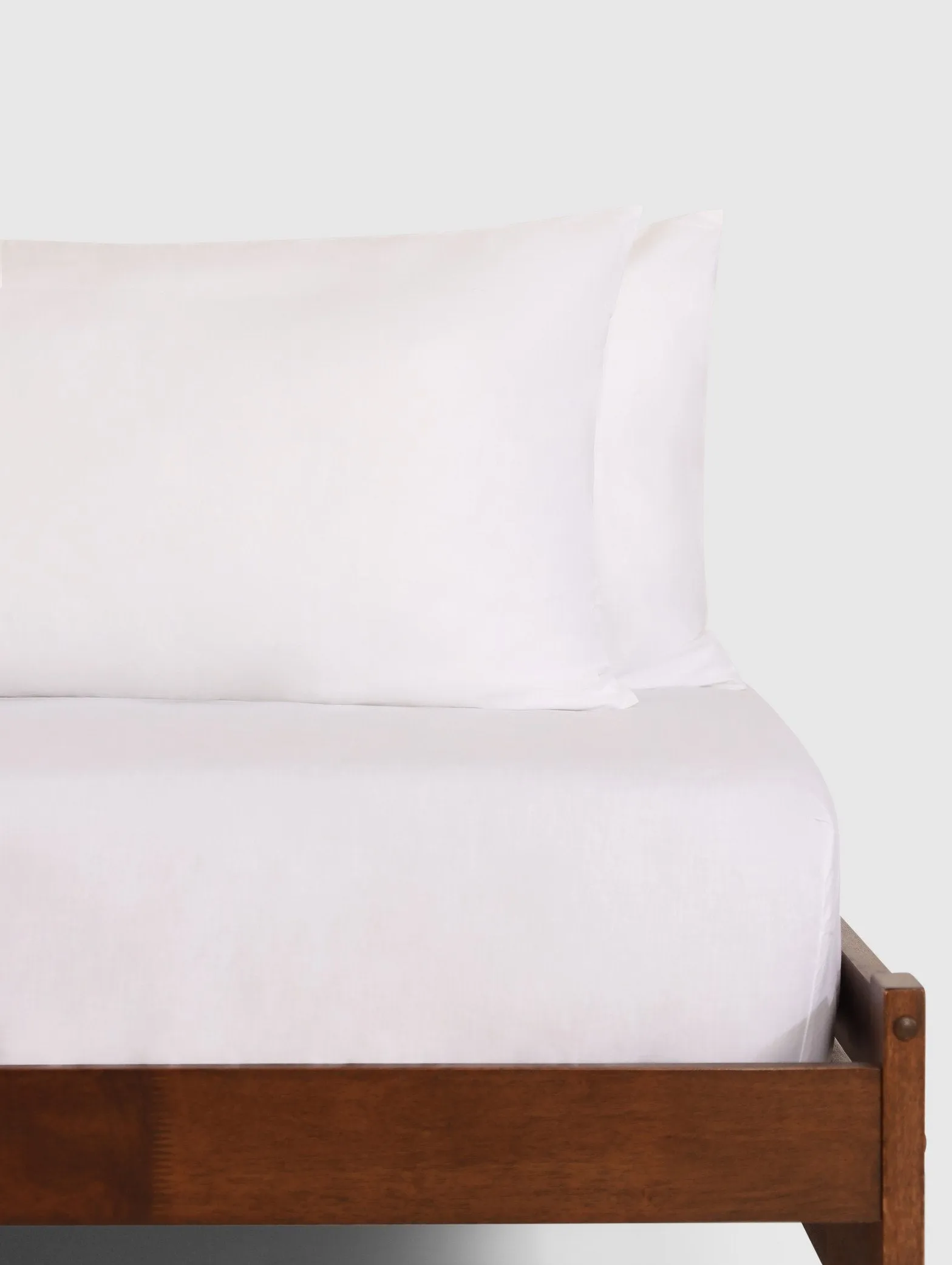 2 Pack 200TC Standard Pillowcases - White