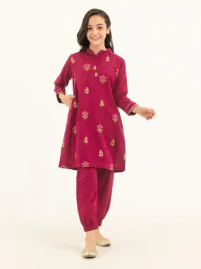 2 Piece Khaddar Suit-Embroidered (Pret)