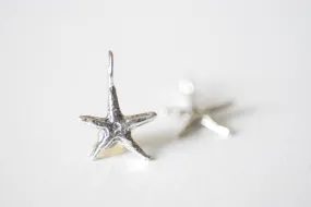 2pcs Sterling Wholesale Silver Starfish Charm, 925 silver starfish charms, sea creature charm,  sea life charm, Sterling Silver Star Charm, 14