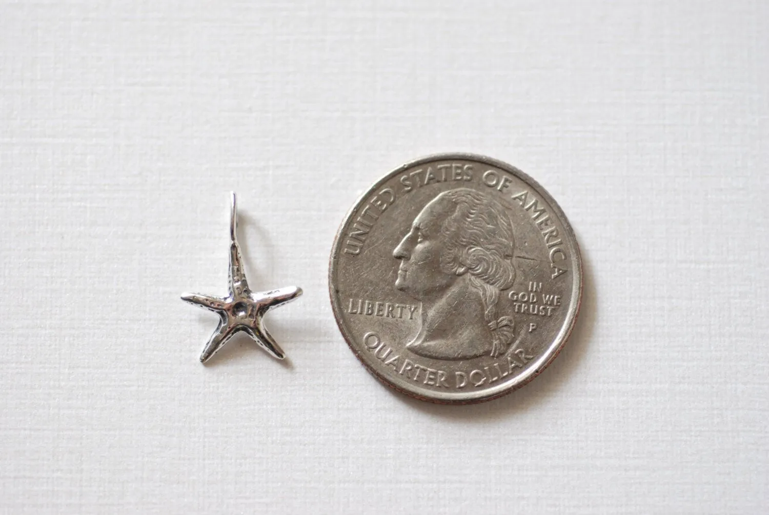 2pcs Sterling Wholesale Silver Starfish Charm, 925 silver starfish charms, sea creature charm,  sea life charm, Sterling Silver Star Charm, 14