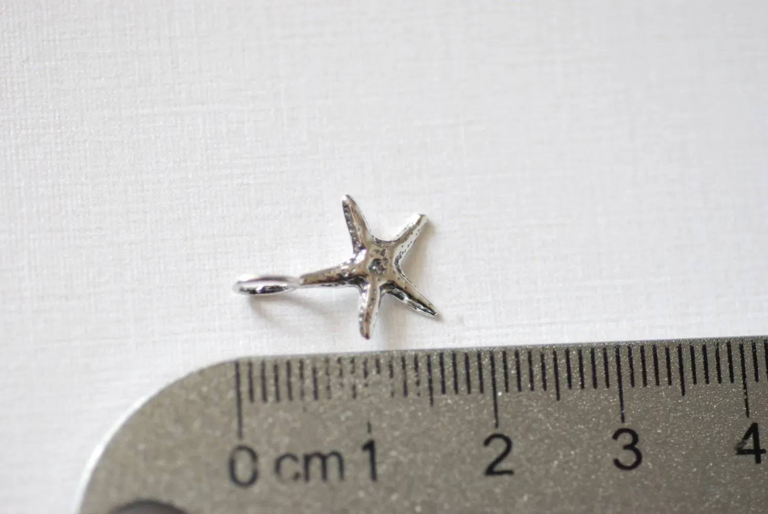 2pcs Sterling Wholesale Silver Starfish Charm, 925 silver starfish charms, sea creature charm,  sea life charm, Sterling Silver Star Charm, 14