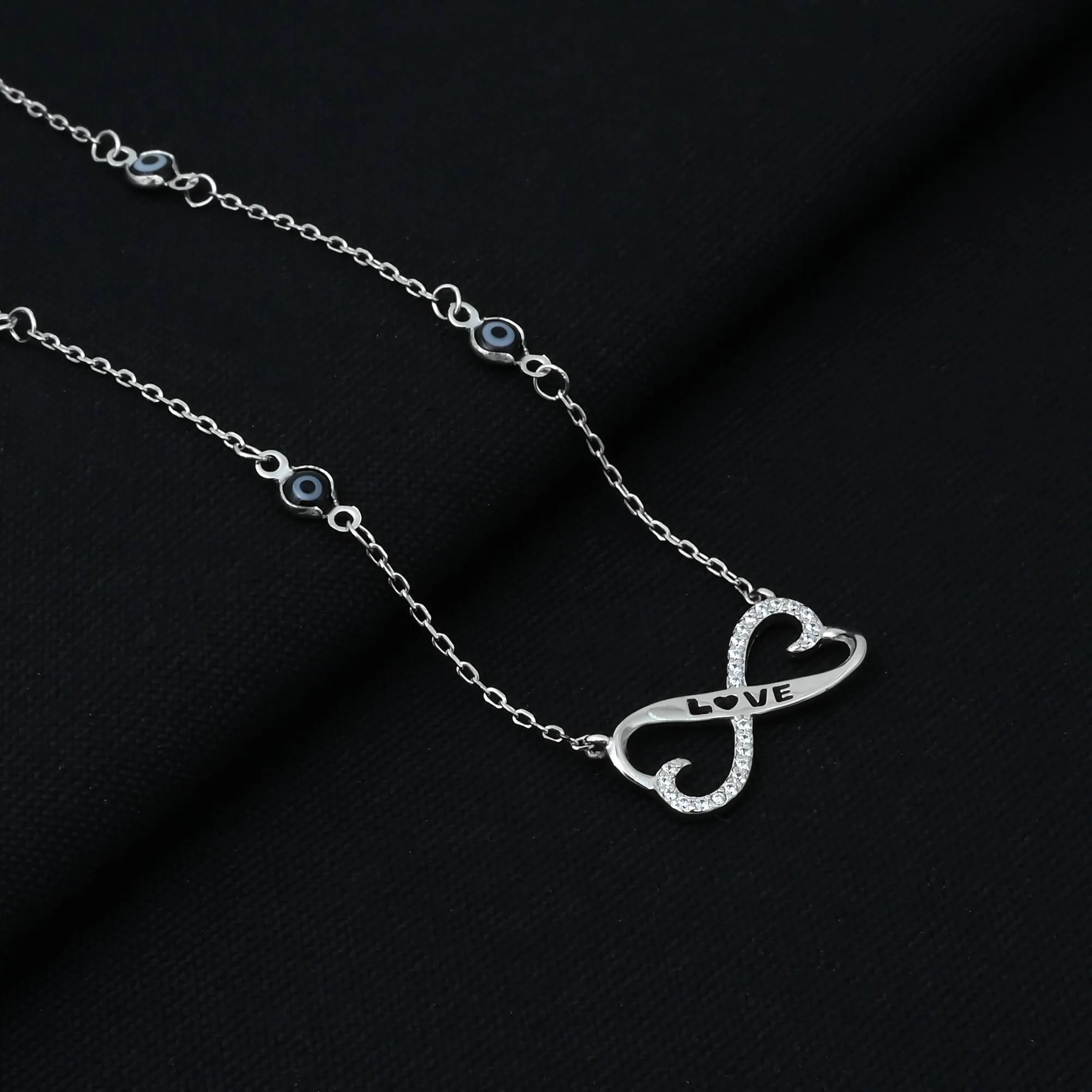 925 Silver Infinite Hearts Love Pendant for Girls