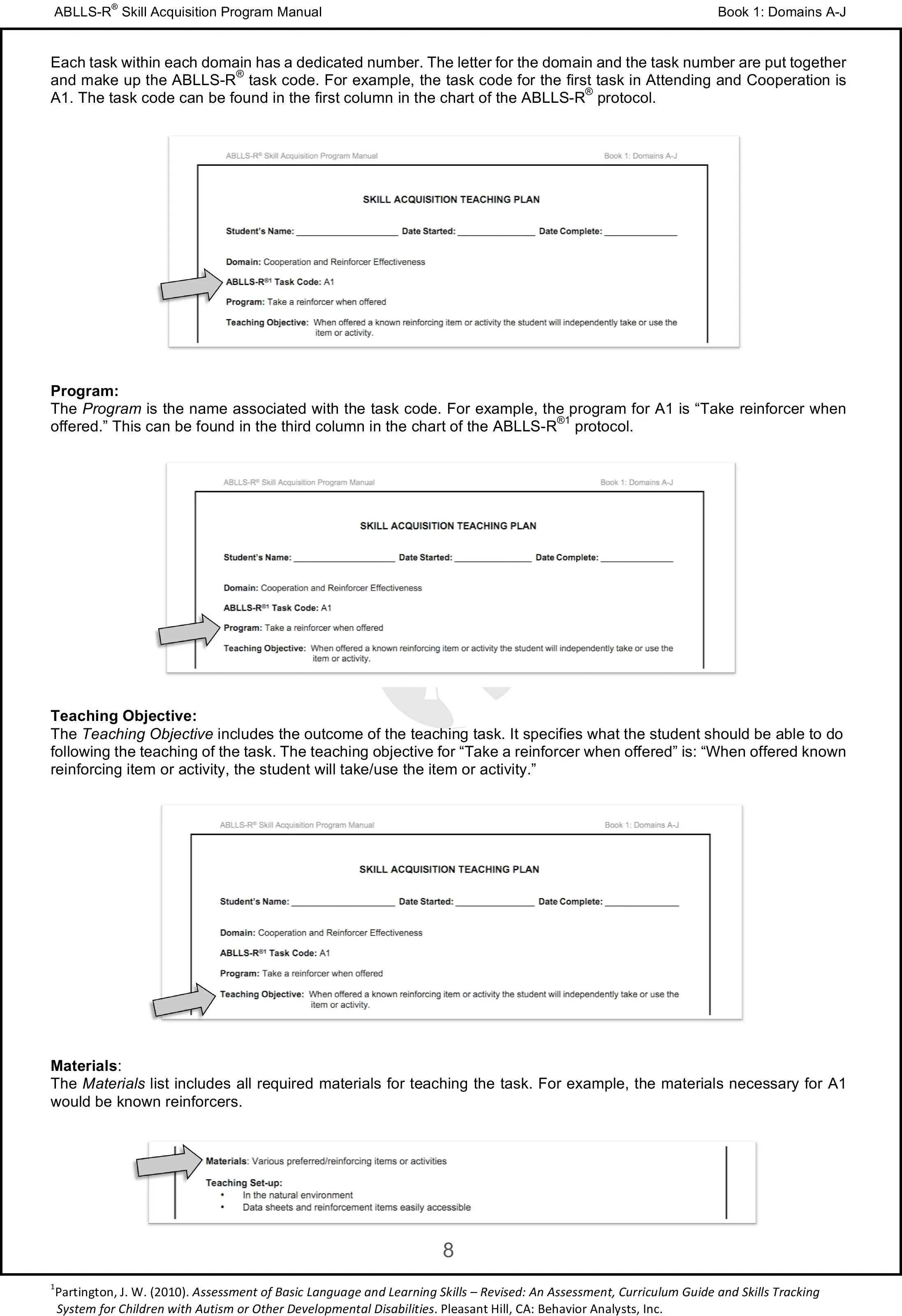 ABLLS-R® Skill Acquisition  Program Manual Set