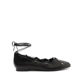 Arissa Lace Up Leather Flat