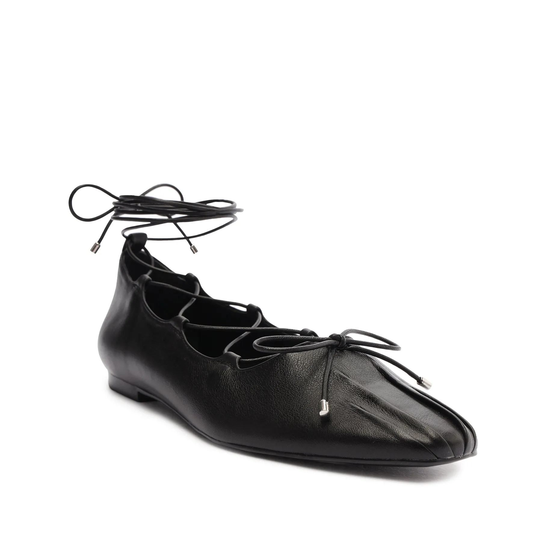 Arissa Lace Up Leather Flat