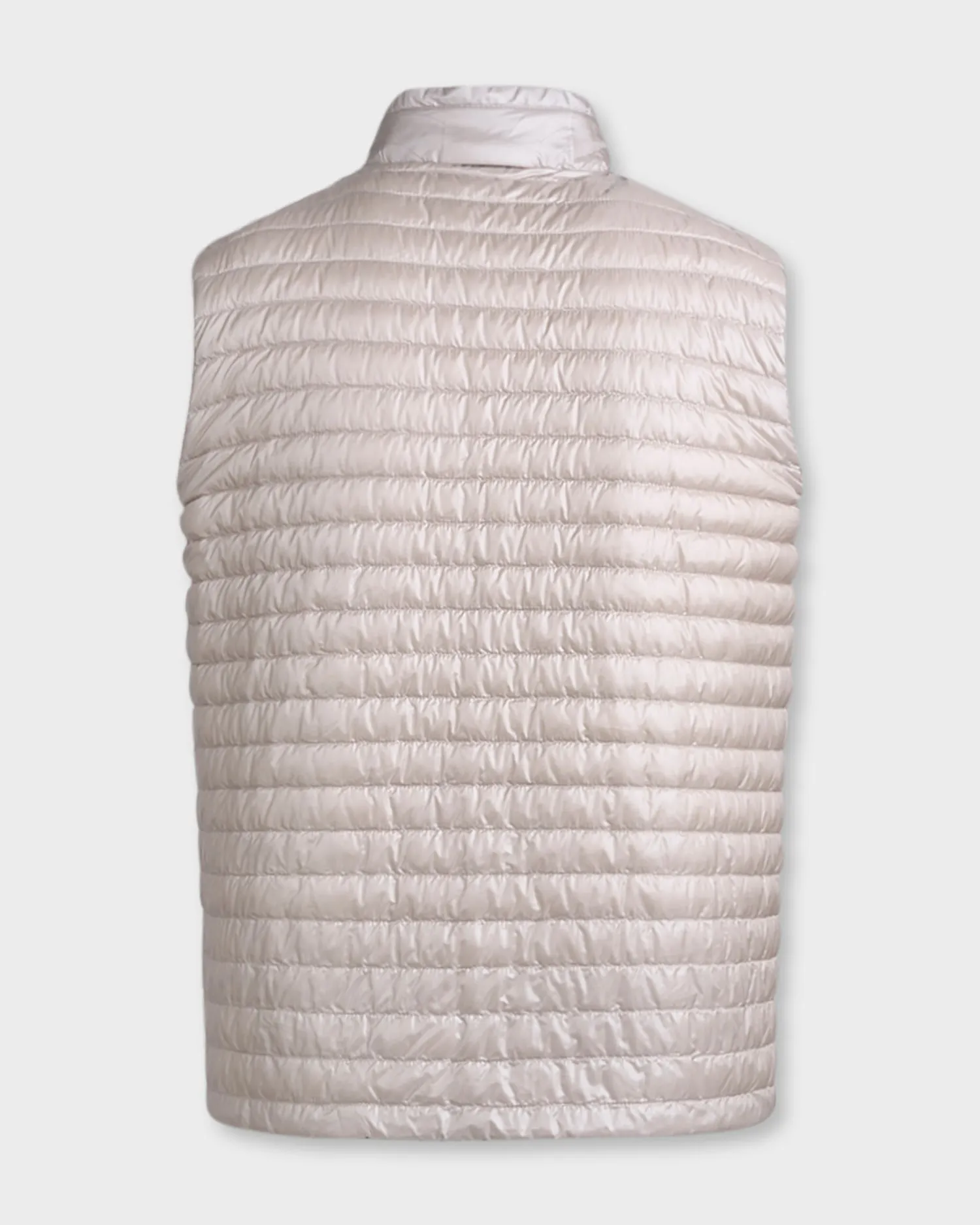 Army Green And Light Silver Reversible Puffer Vest