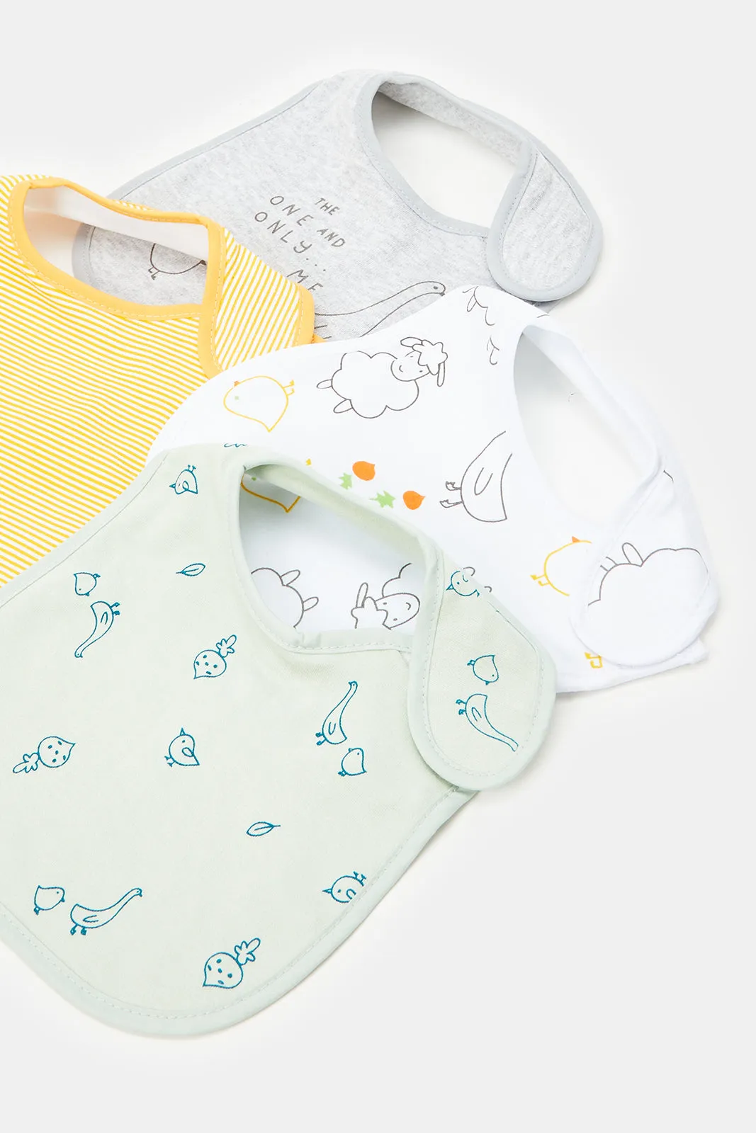 Babies Assorted Printed Bib Set (4 Piece)