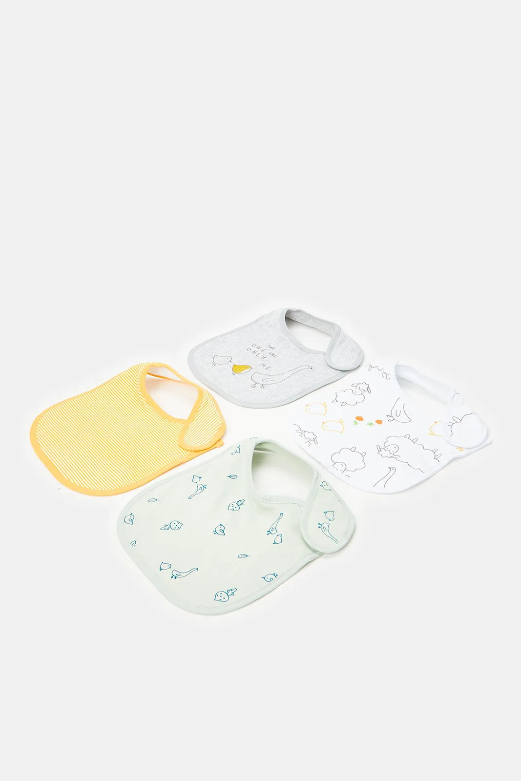 Babies Assorted Printed Bib Set (4 Piece)