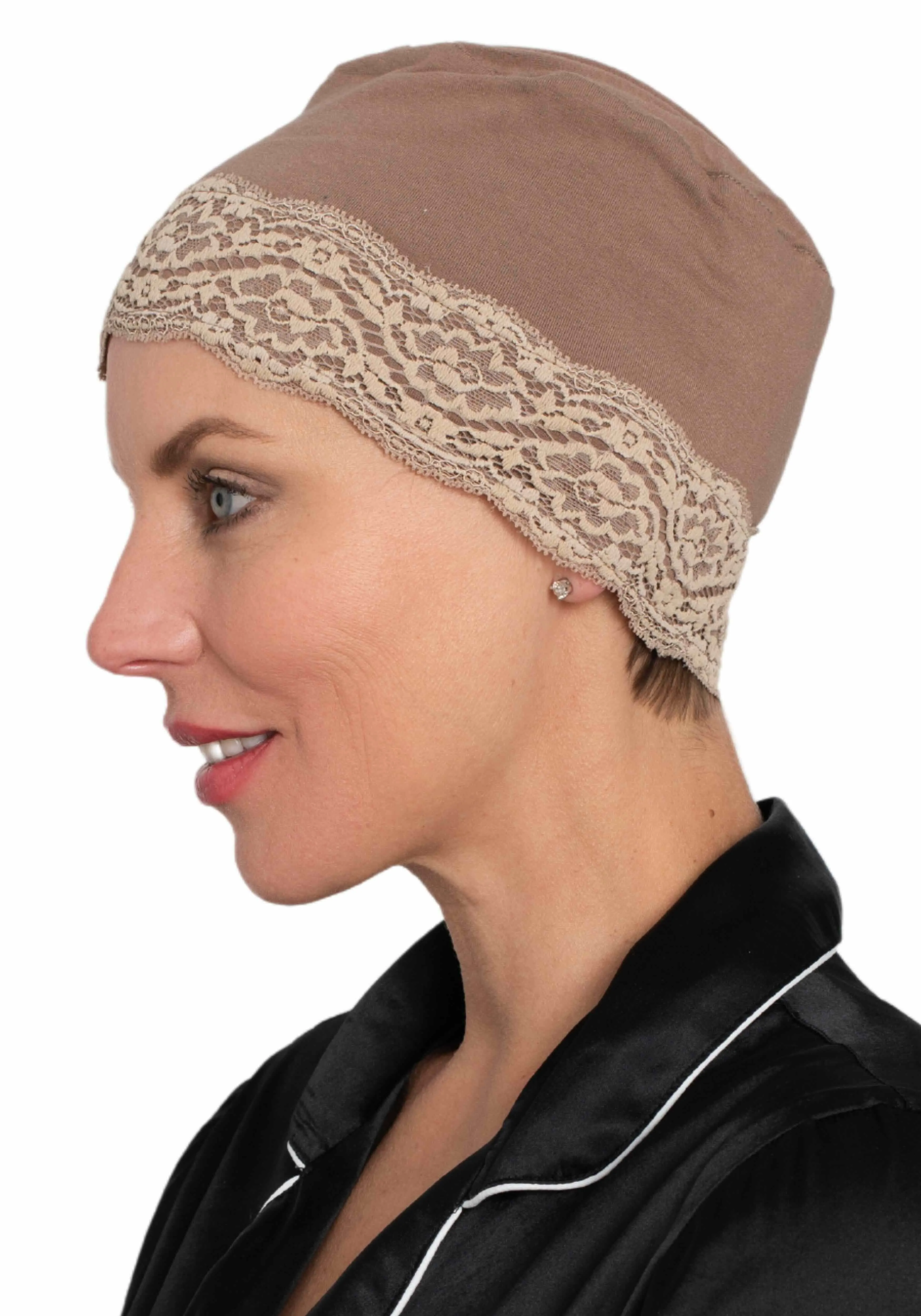 Bamboo Lace Front Sleep Cap