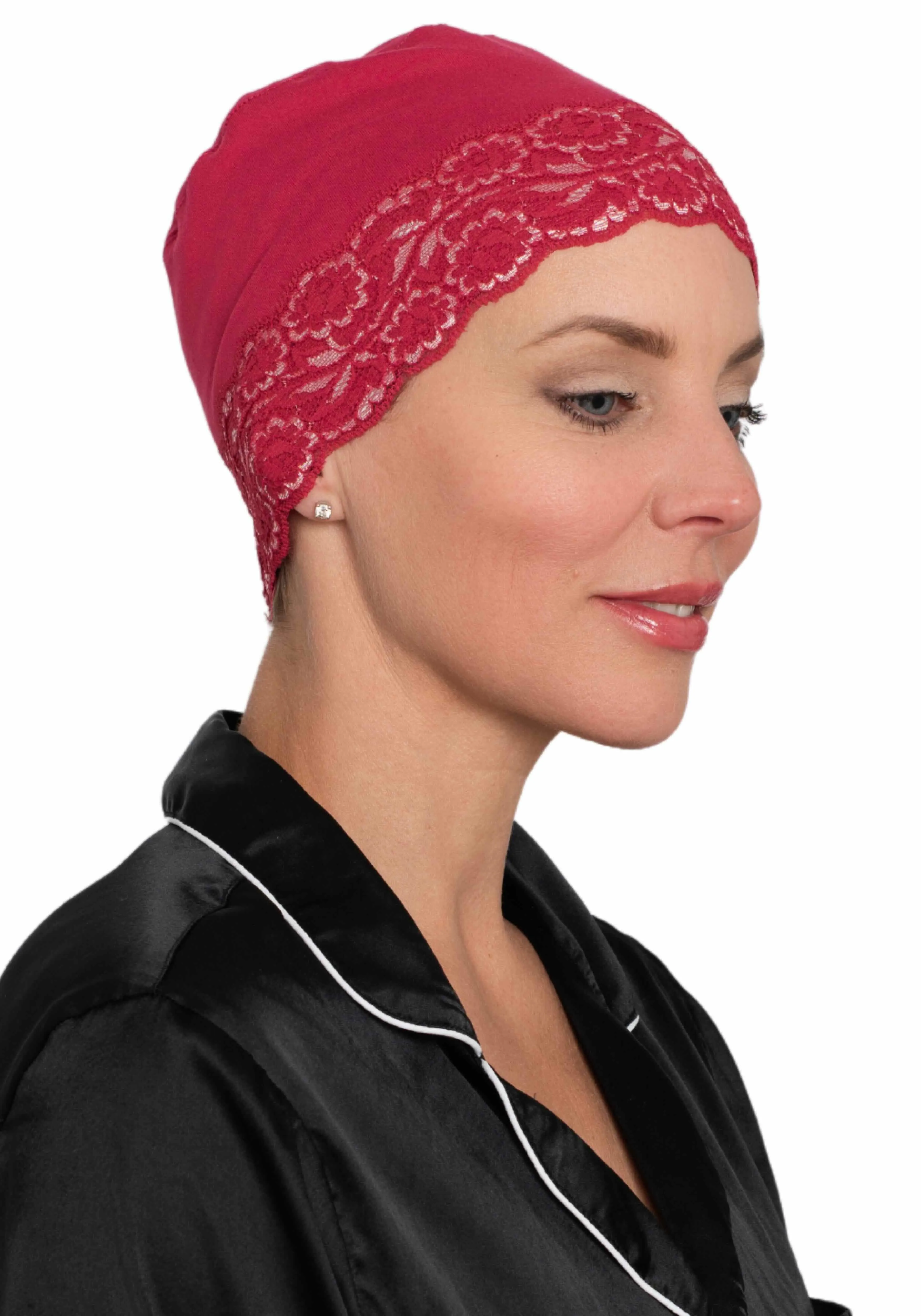 Bamboo Lace Front Sleep Cap