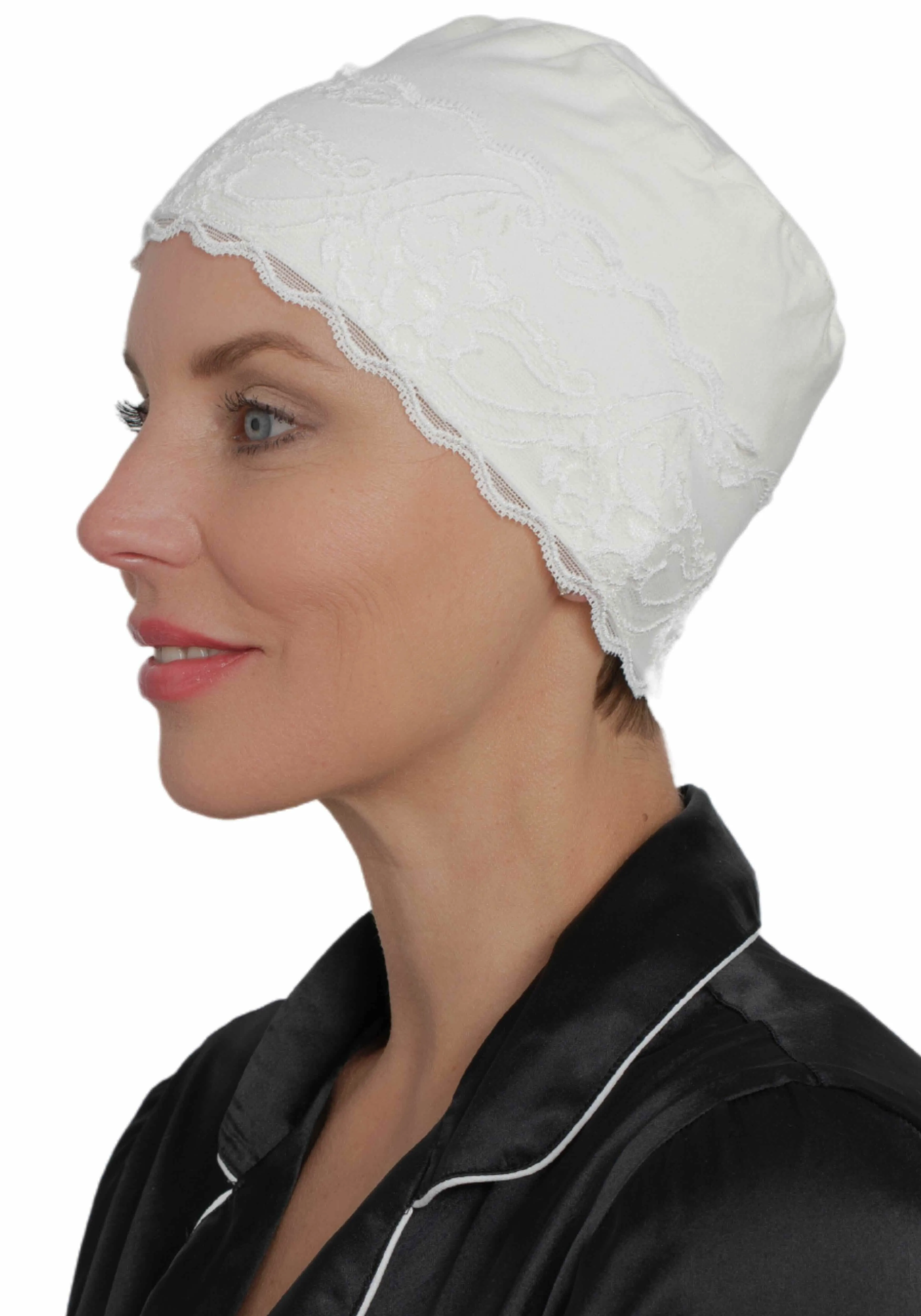 Bamboo Lace Front Sleep Cap
