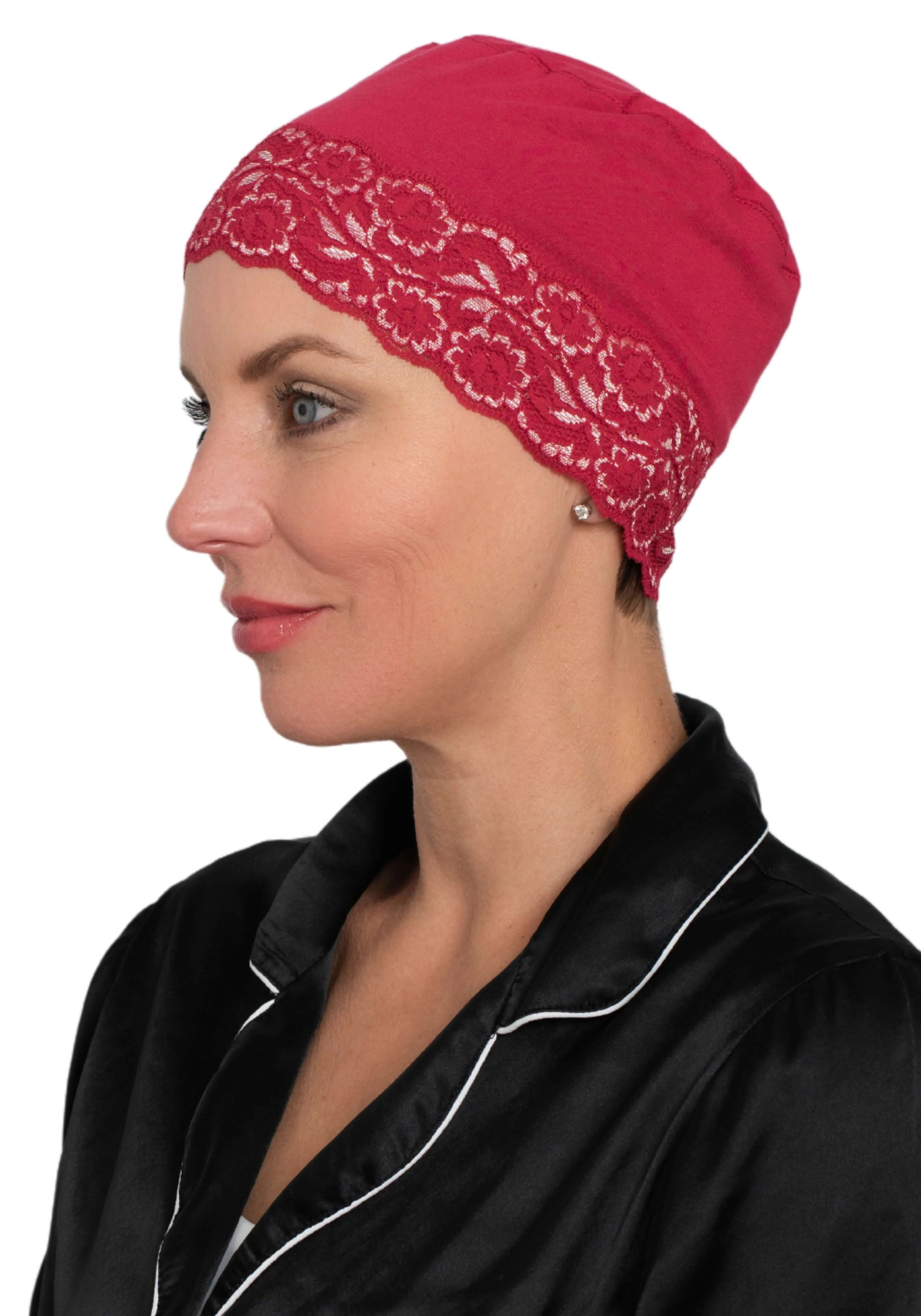 Bamboo Lace Front Sleep Cap
