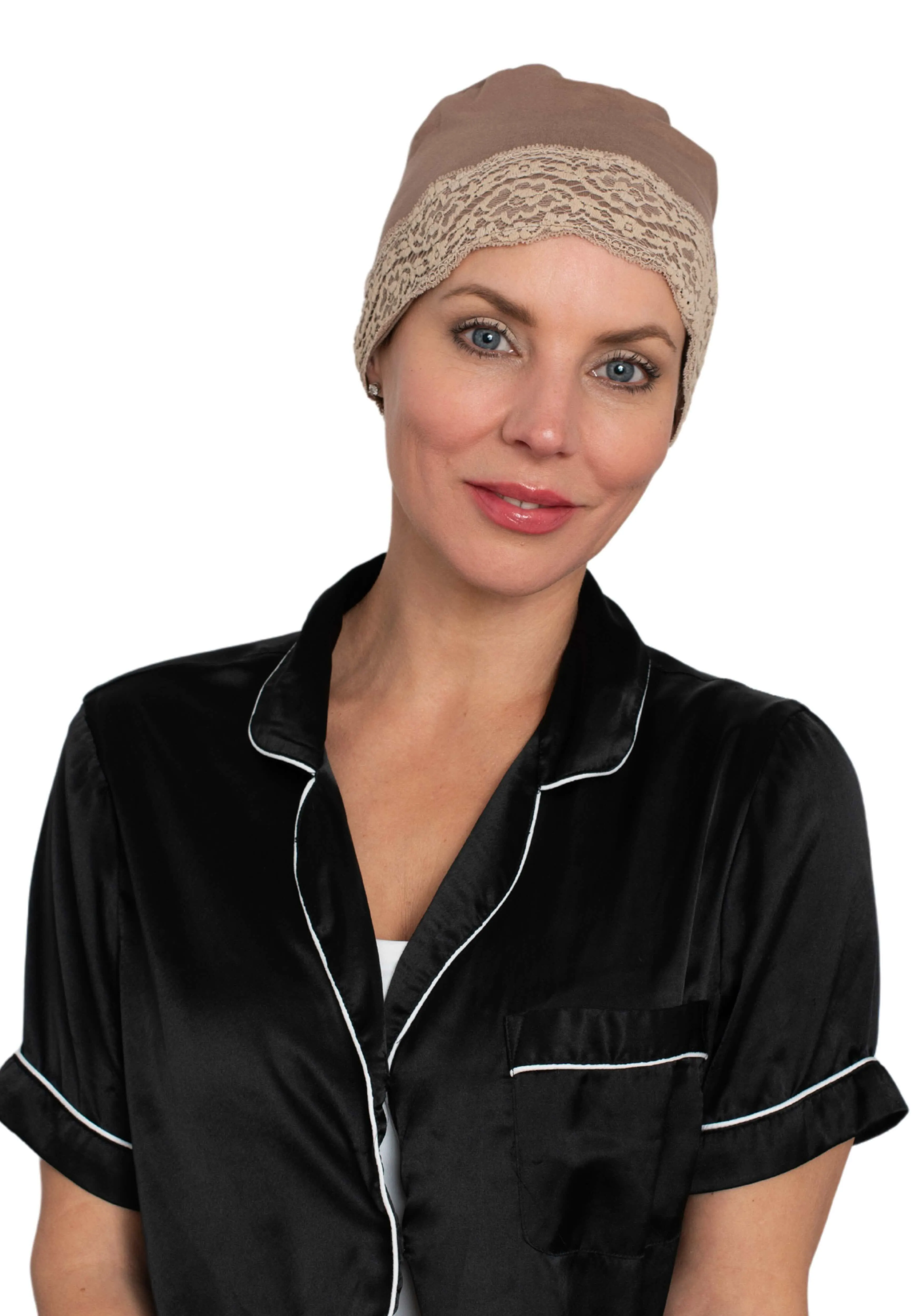 Bamboo Lace Front Sleep Cap