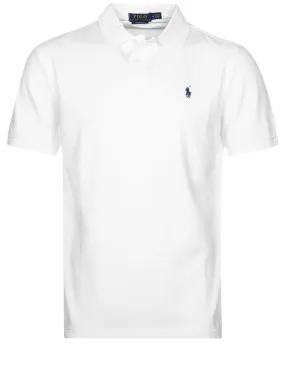 Basic Mesh Polo Pure White