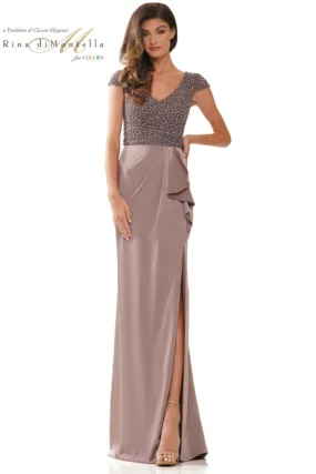 Beaded Bodice Column Gown