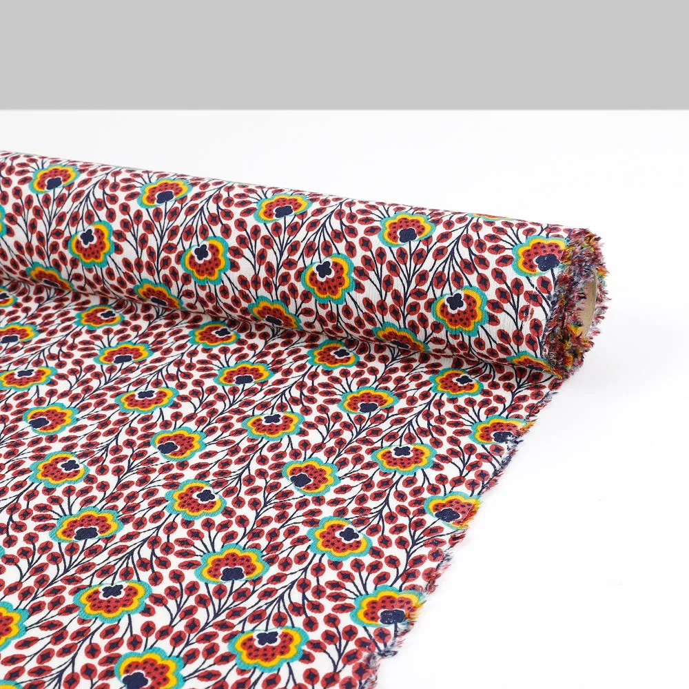 Blanketflower Viscose Crinkle Gauze - Madder (last piece)