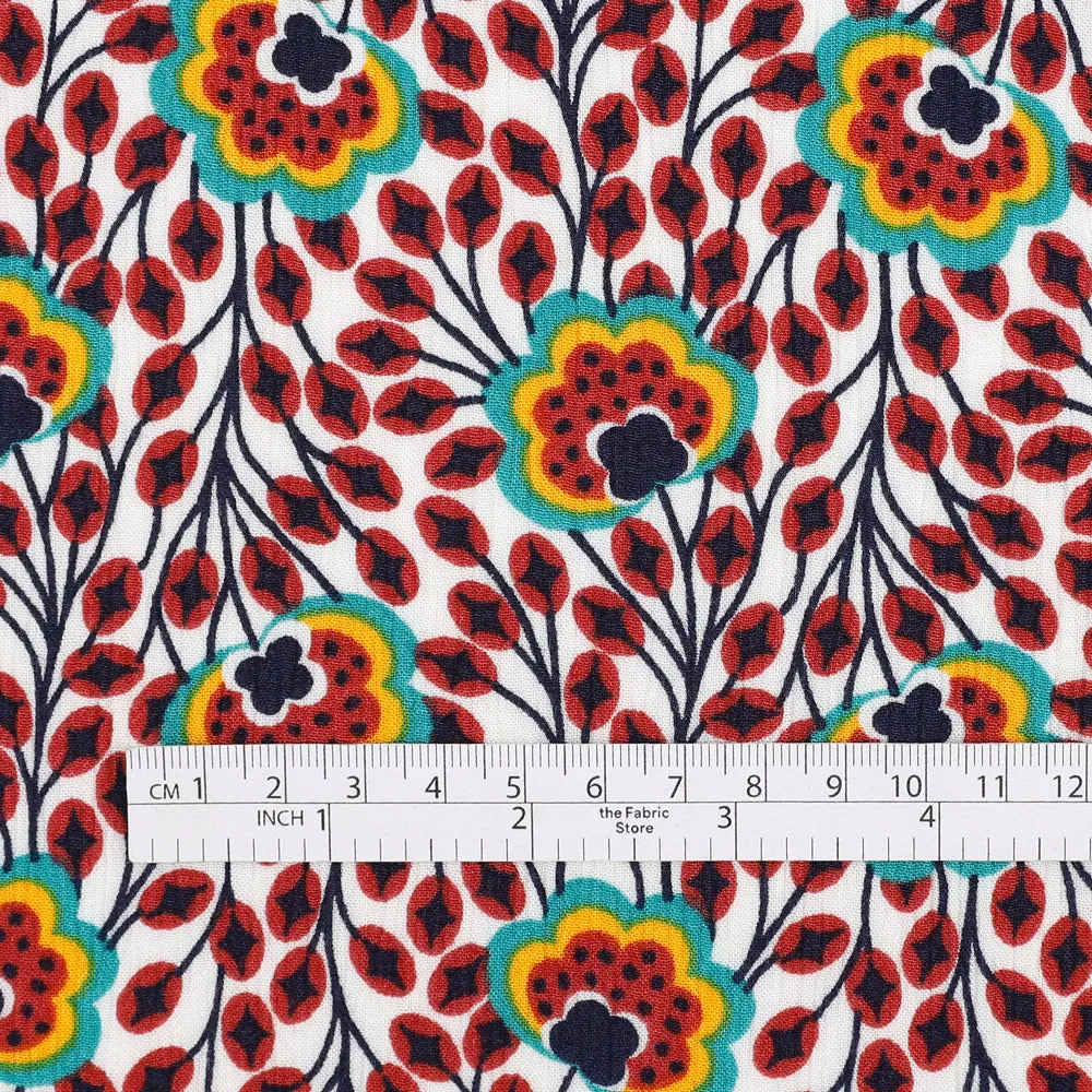 Blanketflower Viscose Crinkle Gauze - Madder (last piece)