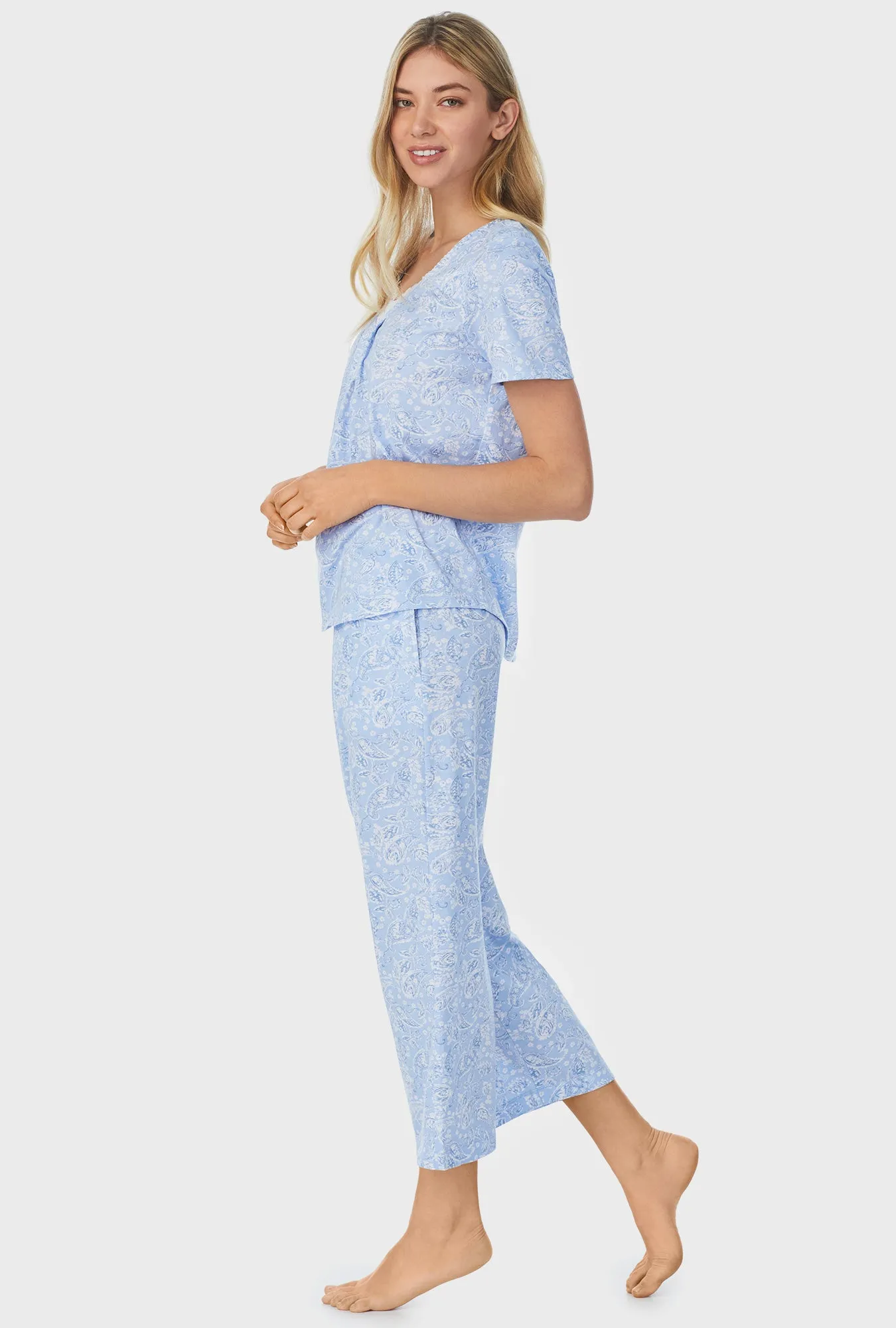 Blooming Paisley Capri Pajama Set