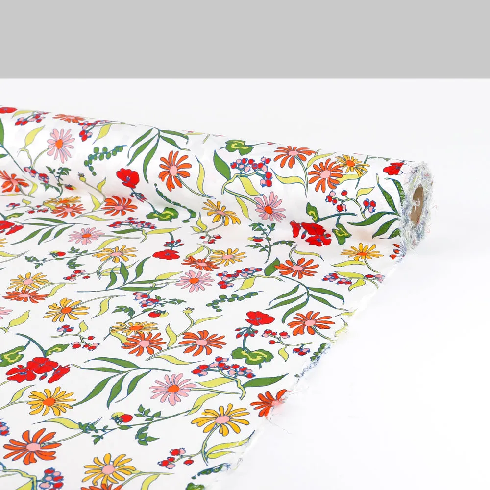 Blooms & Berries Stretch Cotton Sateen - Green Mix
