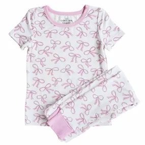 Blushing Bows Two Piece Pajama Set*