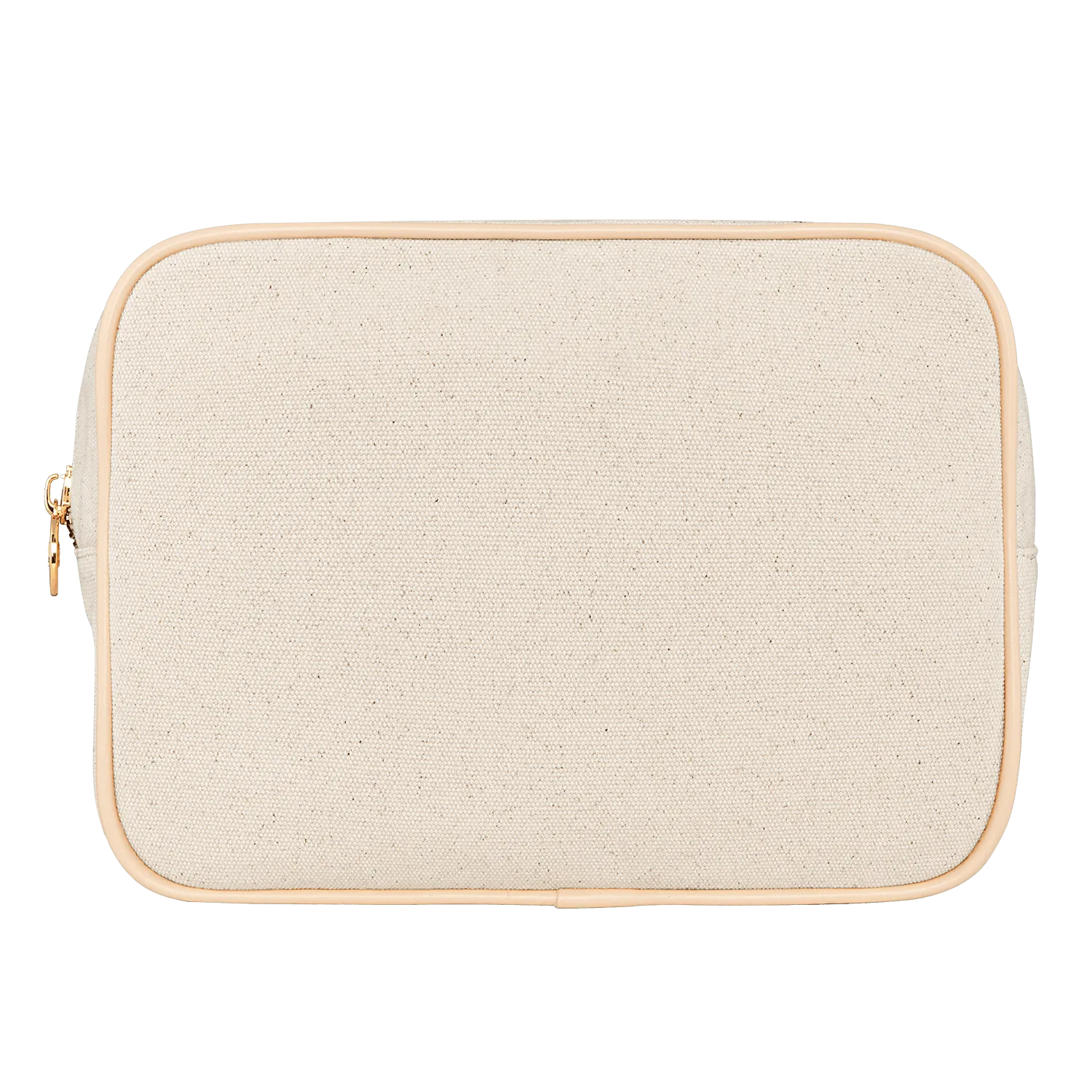 Canvas & Vegan Leather Large Pouch
