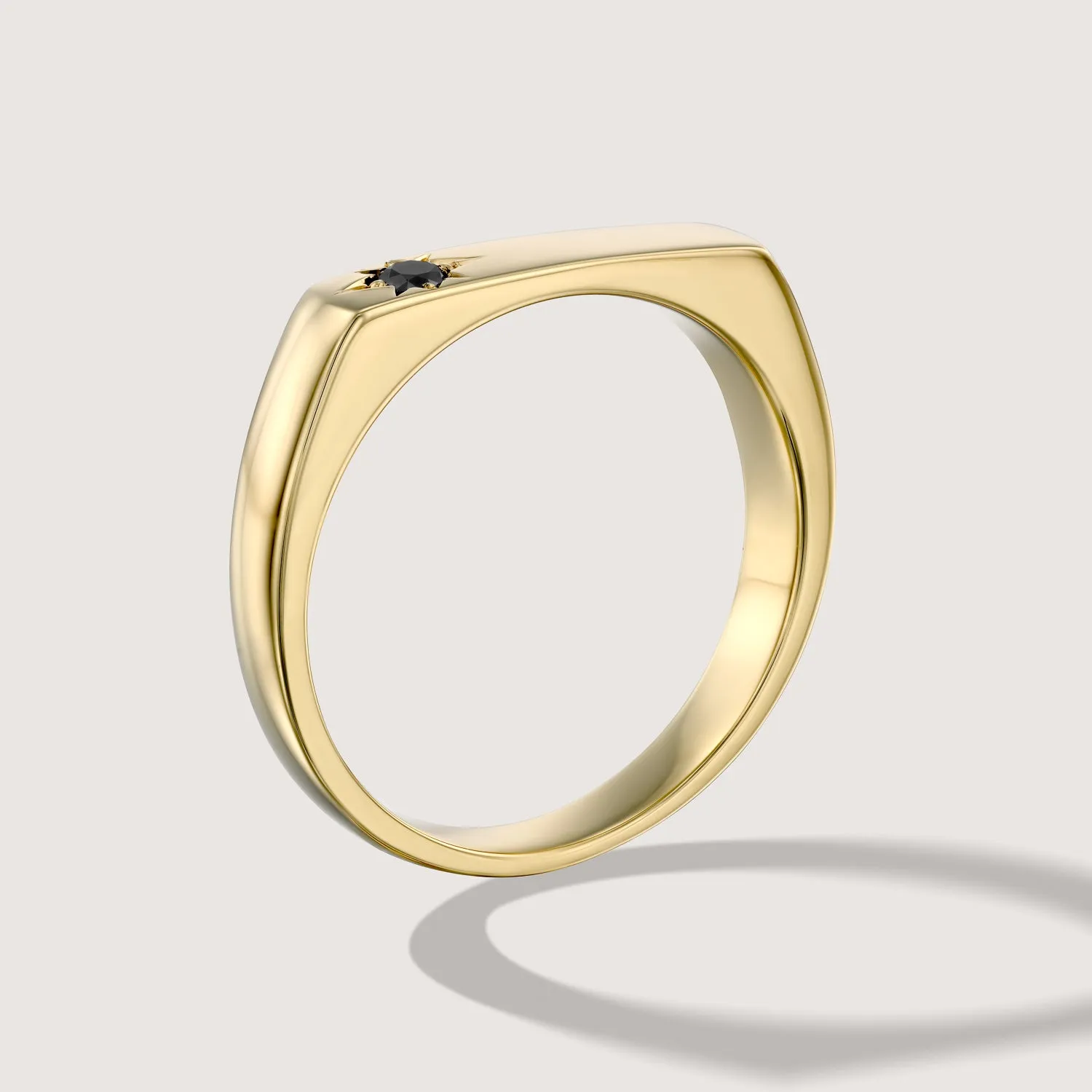 Charlotte Gold Ring Black Diamond