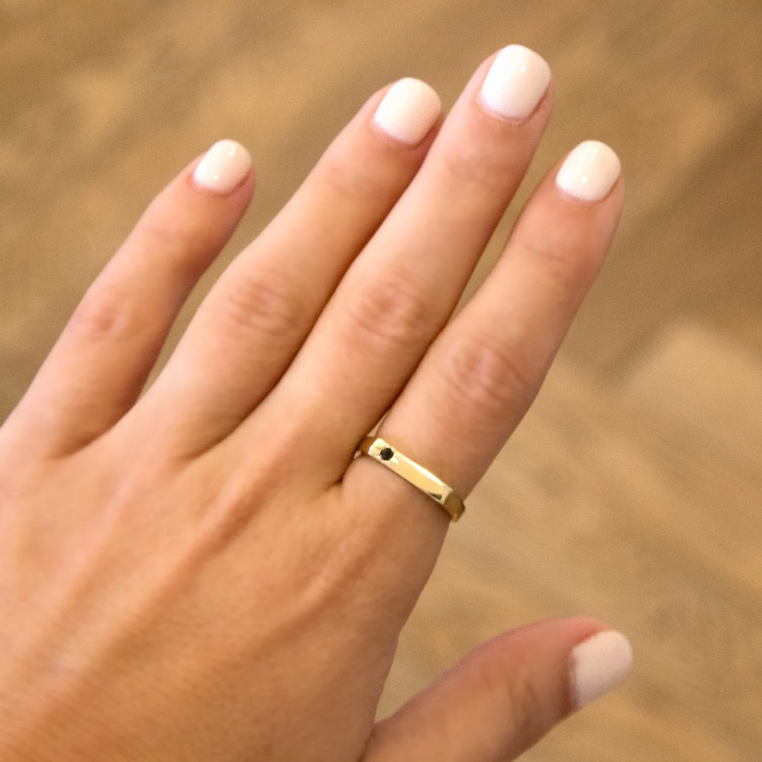 Charlotte Gold Ring Black Diamond
