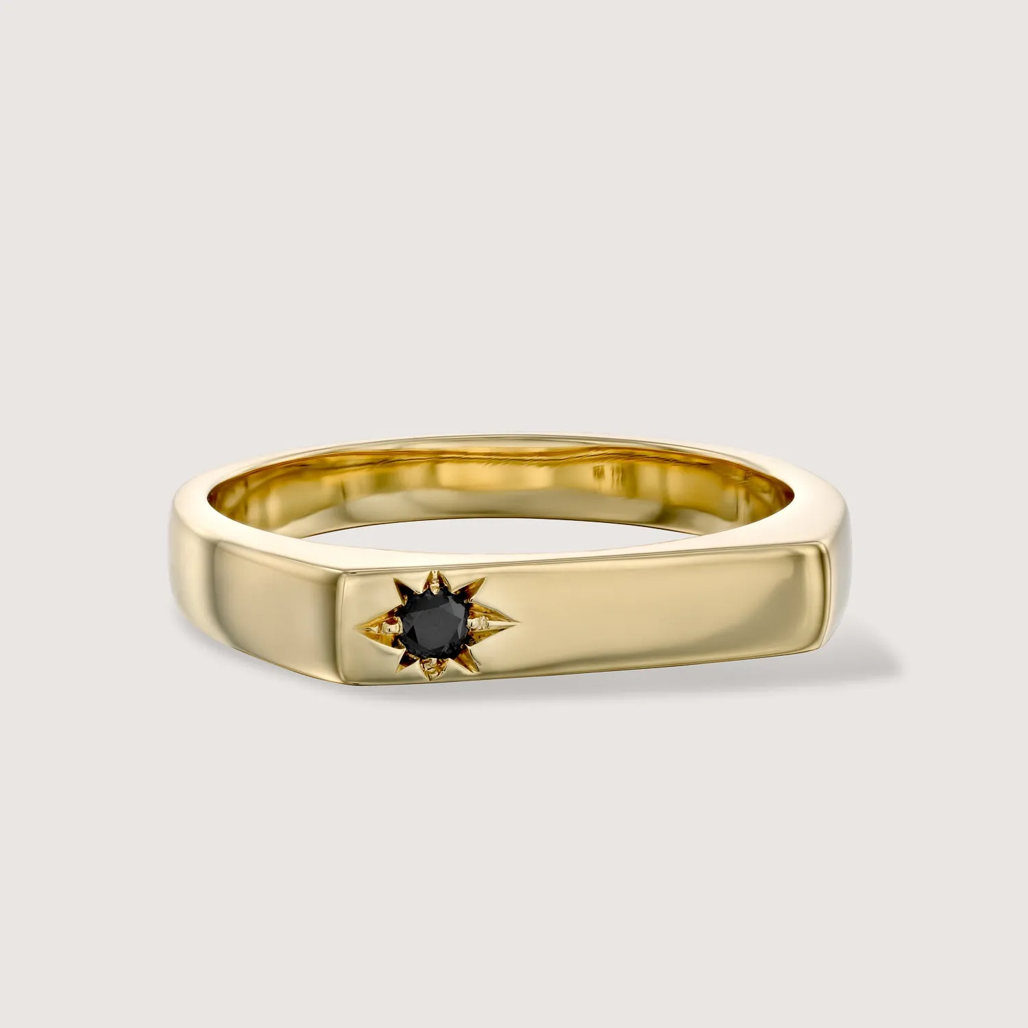 Charlotte Gold Ring Black Diamond
