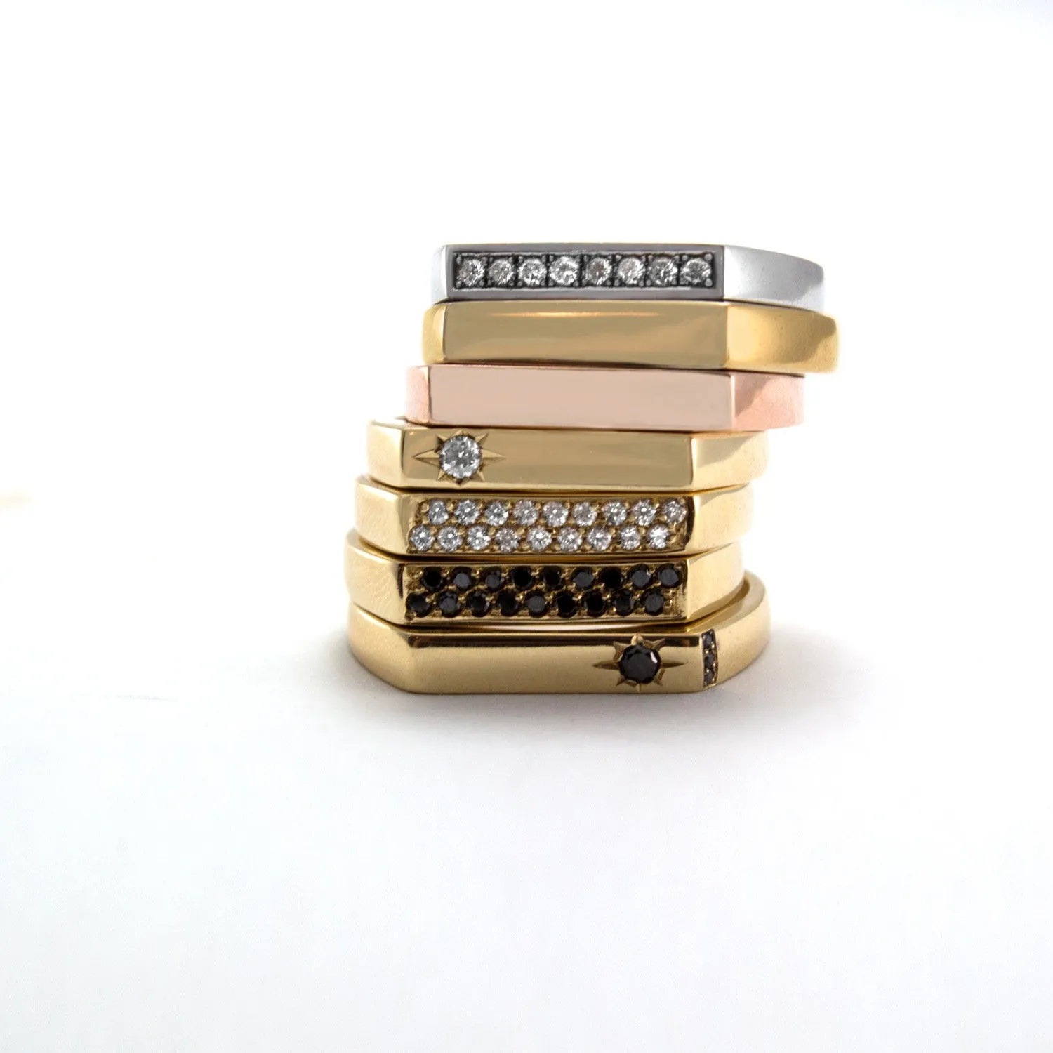 Charlotte Gold Ring Black Diamond