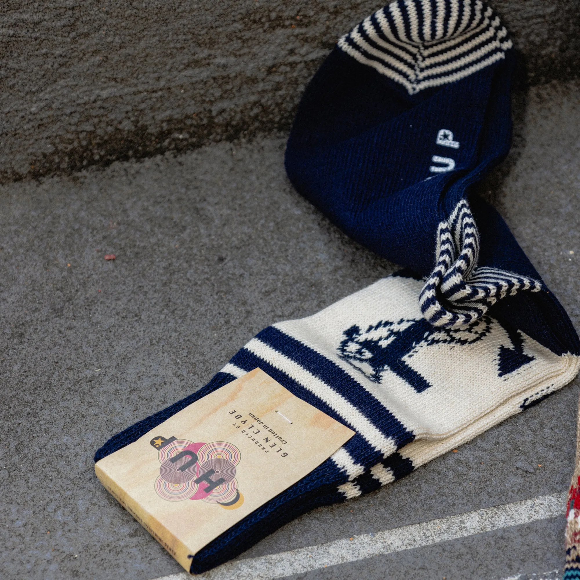 Chup Socks Anchor & Steering Wheel Navy
