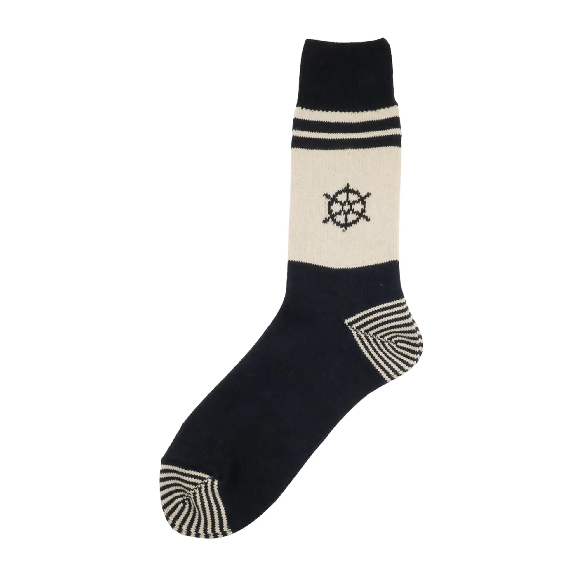 Chup Socks Anchor & Steering Wheel Navy