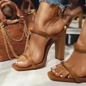 Clara Wide High Open Toe Sandals