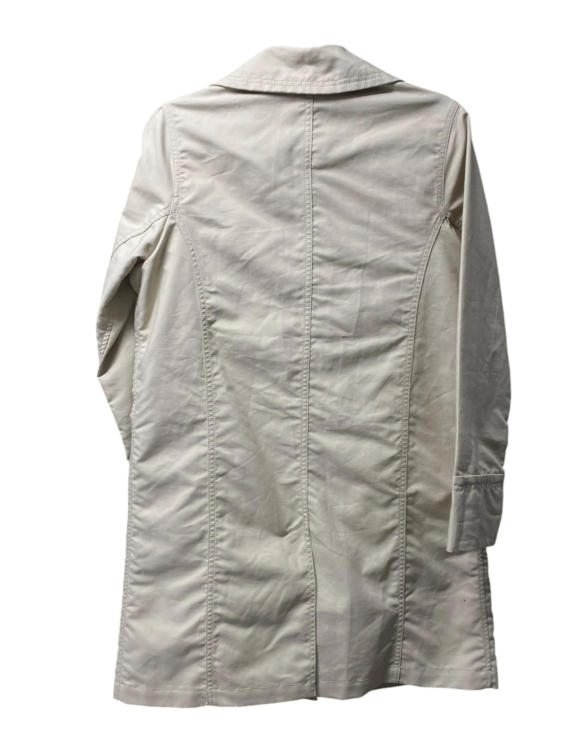 Coat Trench Coat By Eddie Bauer In Tan, Size: Petite  M