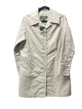 Coat Trench Coat By Eddie Bauer In Tan, Size: Petite  M