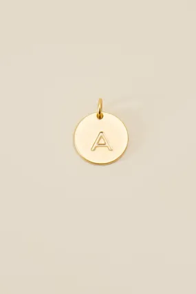 Cove Large Letter Disk Pendant
