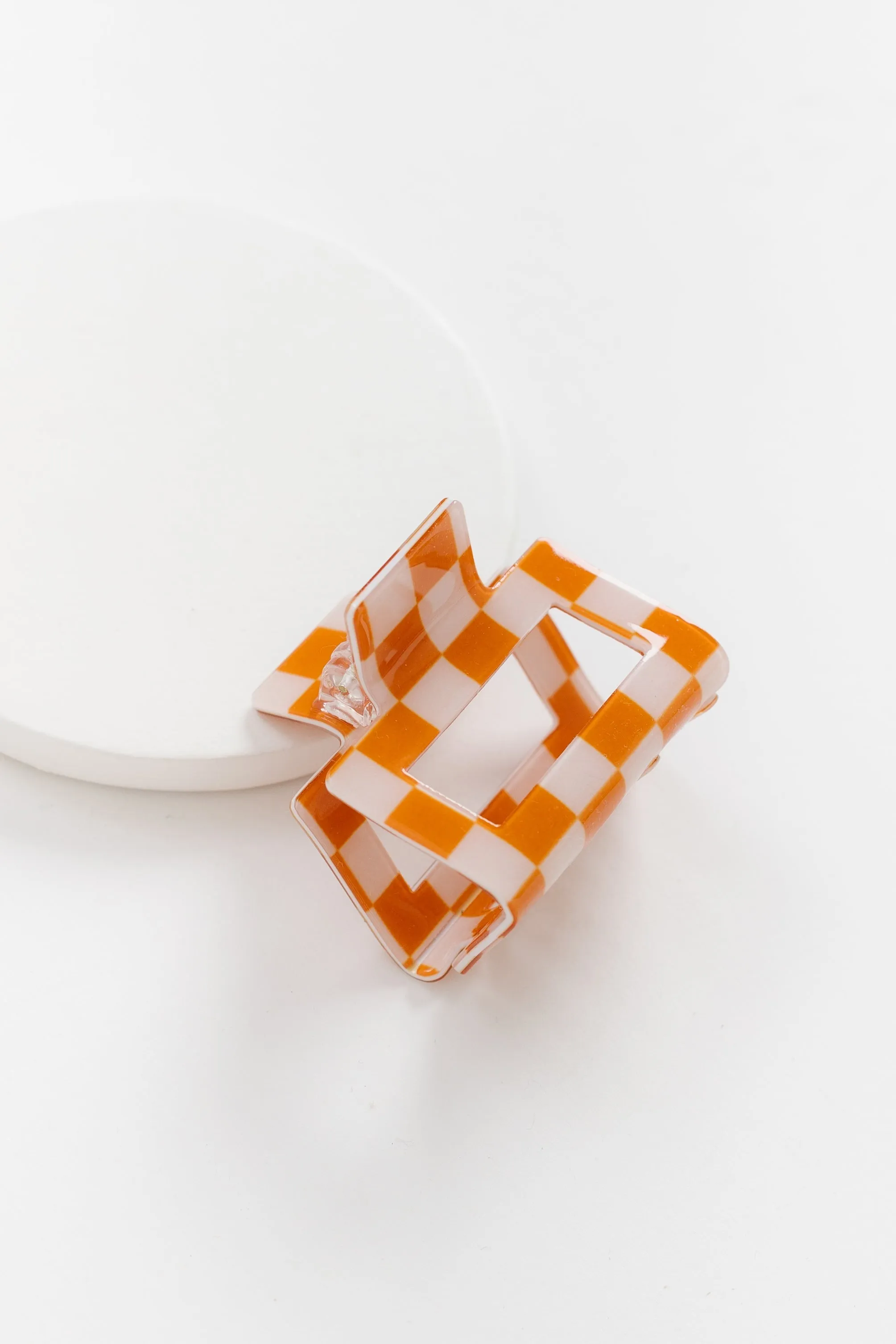 Cove Retro Checkered Hair Claw