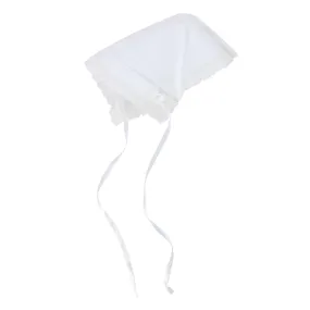 CTM® Audrey Grace Lace Infant Christening Bonnet with Gift Box