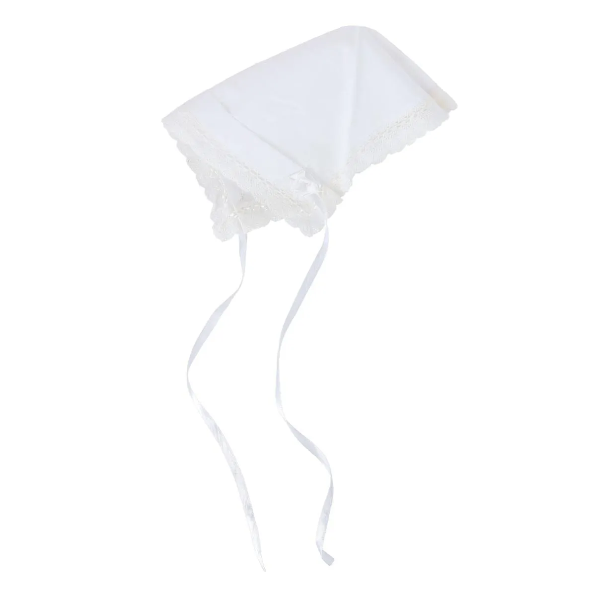 CTM® Audrey Grace Lace Infant Christening Bonnet with Gift Box