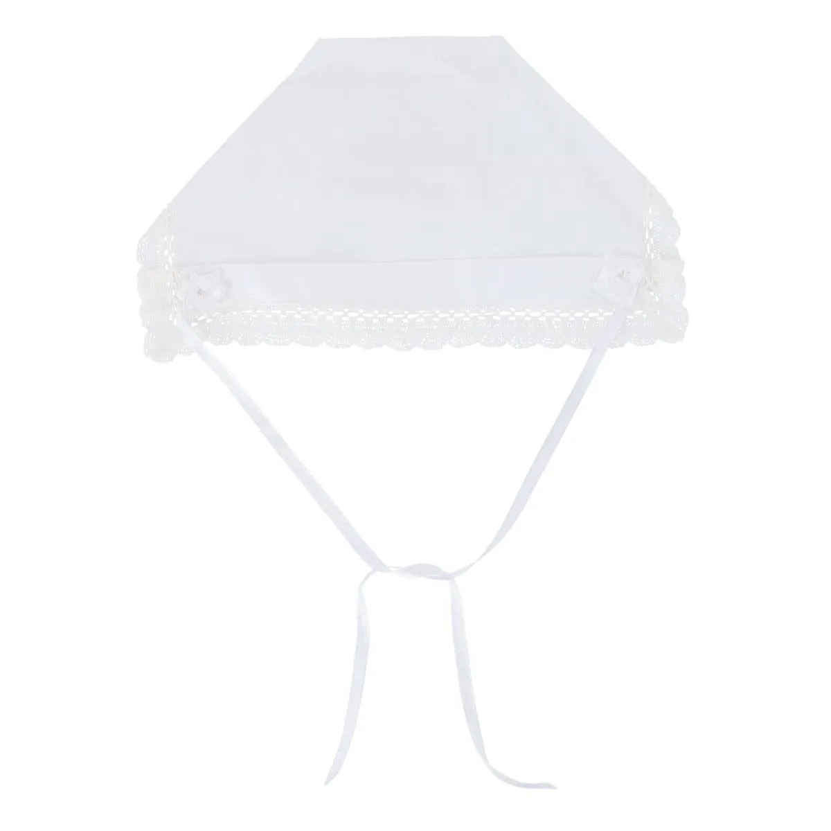 CTM® Audrey Grace Lace Infant Christening Bonnet with Gift Box