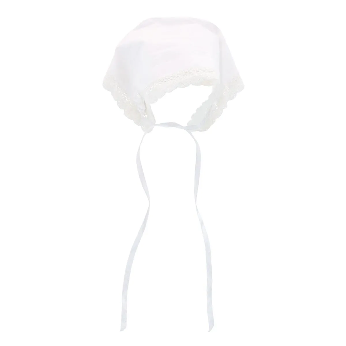 CTM® Audrey Grace Lace Infant Christening Bonnet with Gift Box