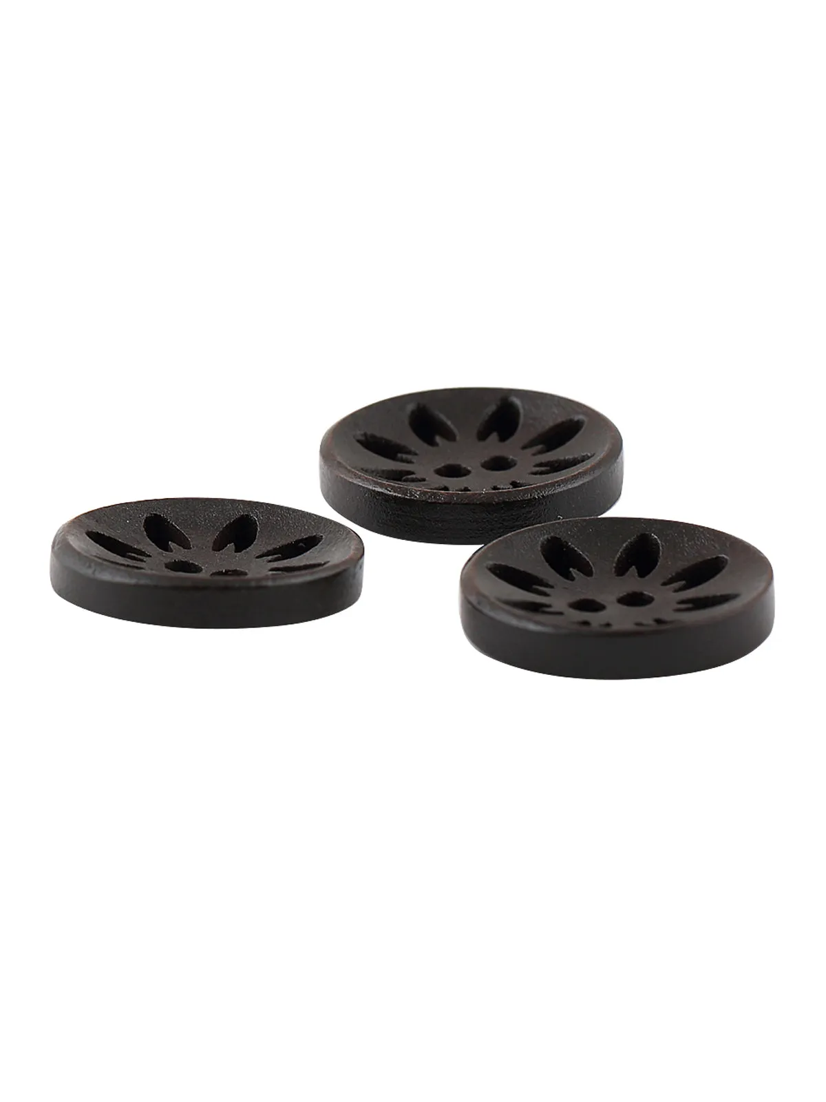 Cutwork Design Wooden Brown Jacket Button