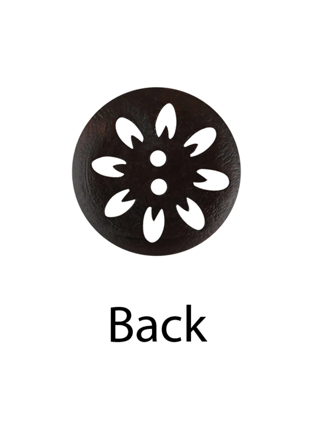 Cutwork Design Wooden Brown Jacket Button